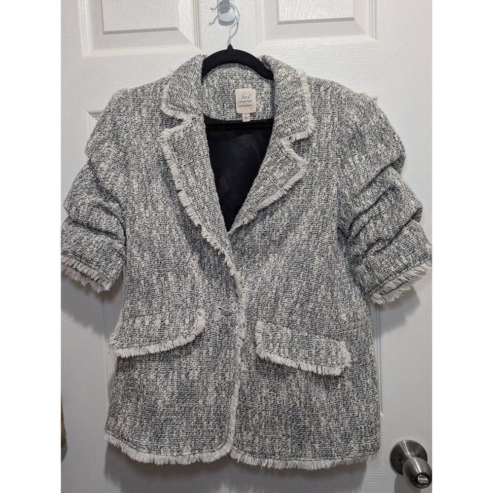 Cinq a Sept erin fringed boucle blazer 6 - Picture 2 of 4